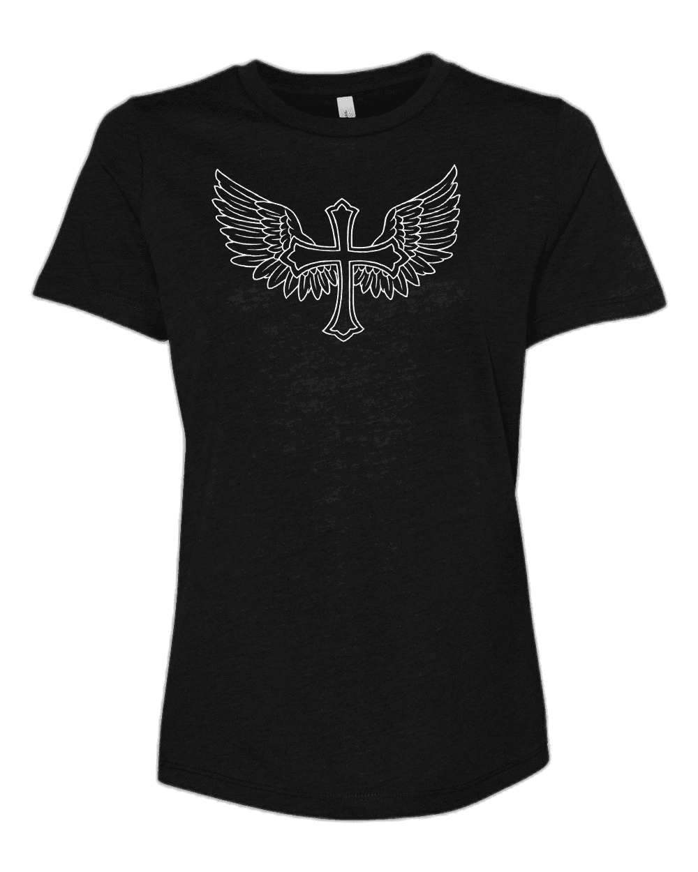 Black Tee — Winged Cross